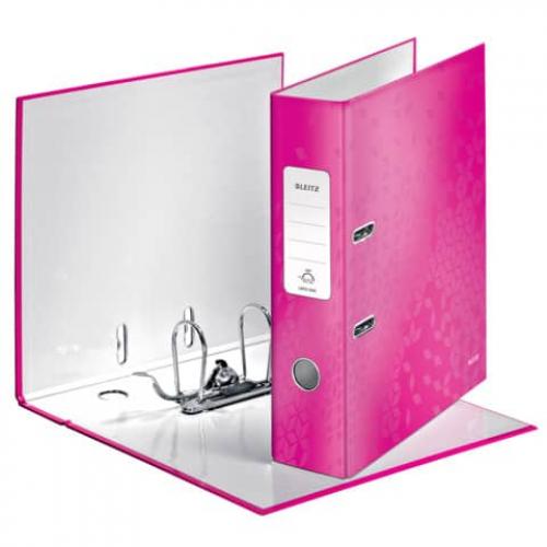 Ordner A4 8cm Wow pink metall.